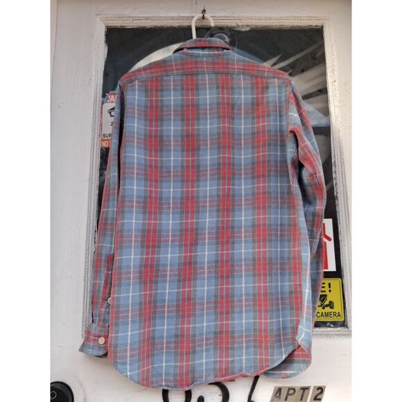 Polo Ralph Lauren Shirt Mens Small plaid Long Sleeve Pockets Vintage Read - Picture 4 of 6